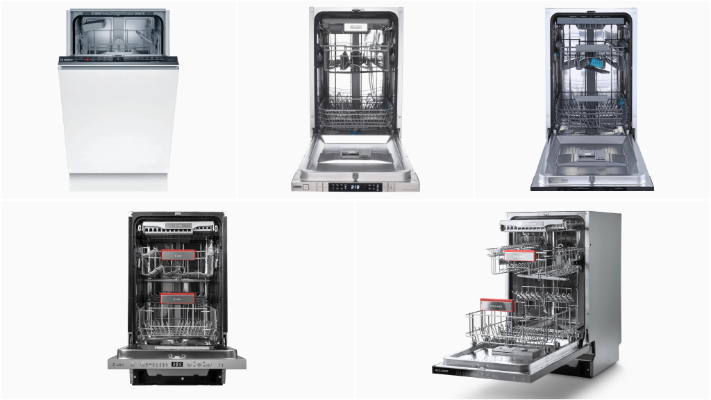 5 лучших посудомоечных машина 45 см в 2024 году