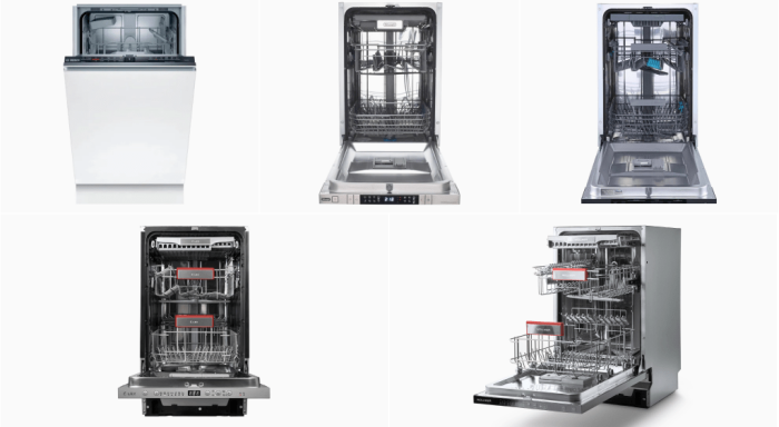 5 лучших посудомоечных машина 45 см в 2024 году