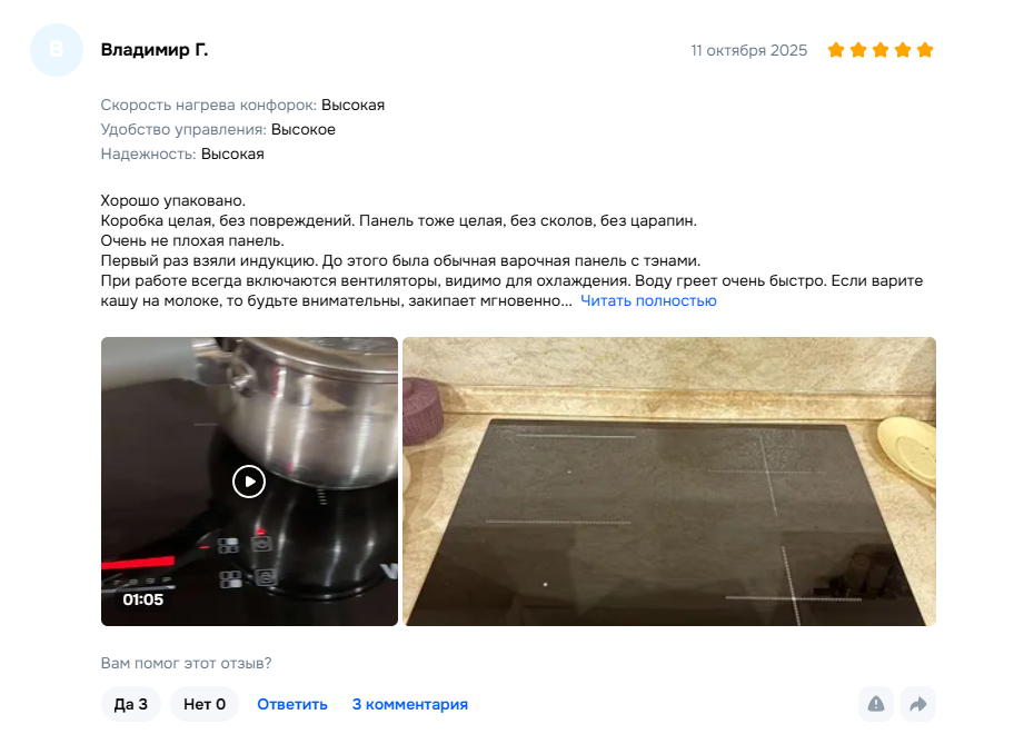 5 лучших индукционных варочных панелей в 2025 году