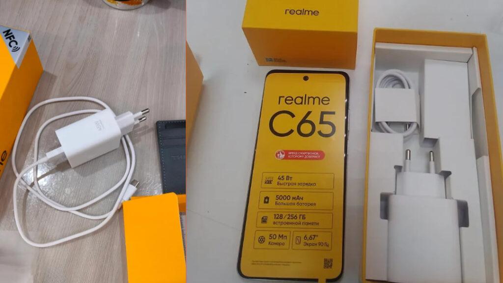 Фото смартфона Realme C65 и его комплектации