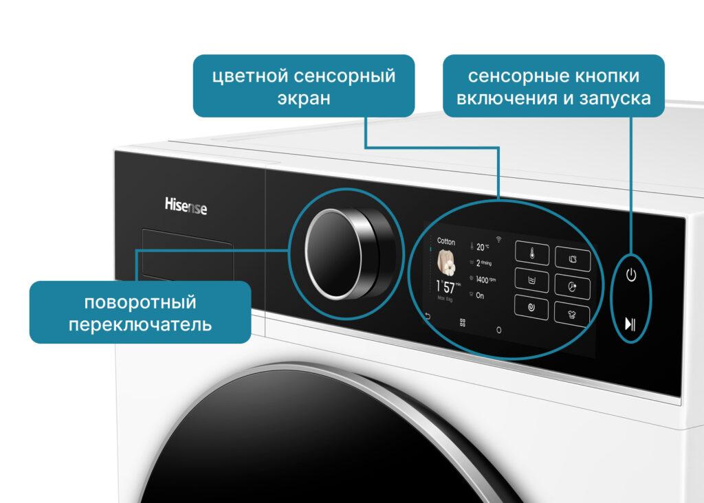 Обзор экрана стиральной машины Hisense WF5I8043BWF