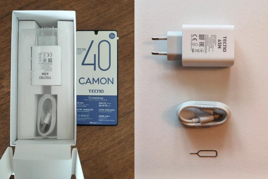 Комплектация смартфона TECNO Camon 40