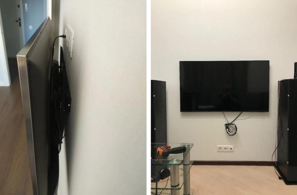 Фото телевизора с кронштейном Onkron FM2